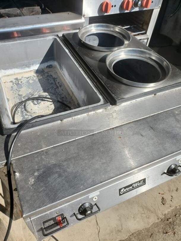 Vollrath ServeWell Electric Two Pan Hot Food Table/Steam Table 208-240V 31X32X34 Working  - Image 3 of 6