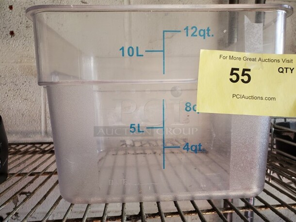 Cambro 12 Quart Square Food Storage Container - Clear
 - Image 2 of 4