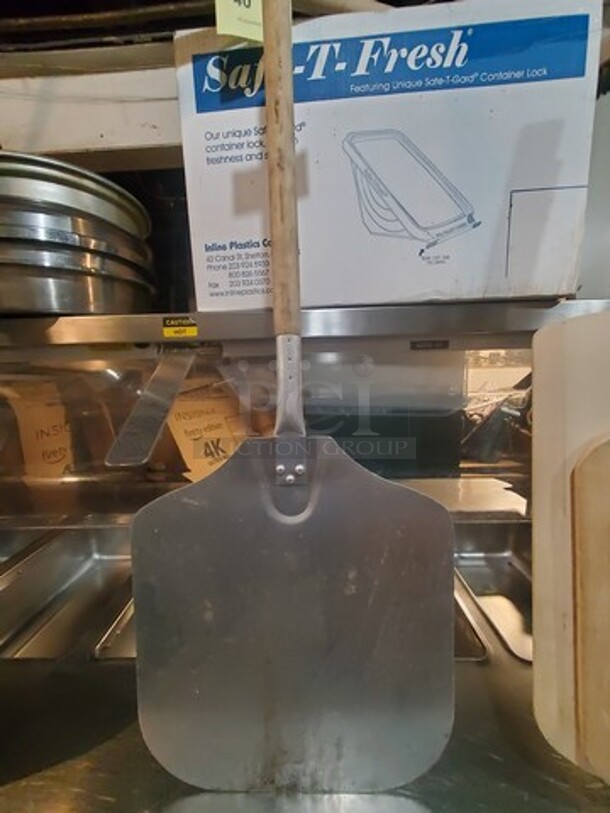 14" Aluminum Pizza Peel with Wood Handle
 - Image 1 of 3