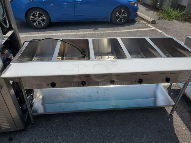 Avantco 5/Pan Open Well Electric Steam Table W/ Undershelf Very nice condition! - Image 2 of 8