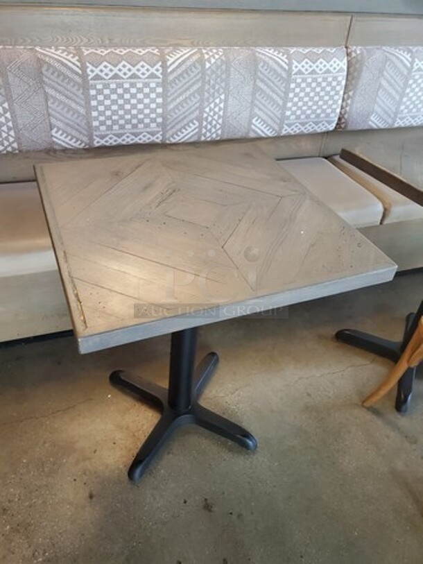  23 5/8" x 23 5/8" Square Standard Height Table with Cross Base  - Image 2 of 3
