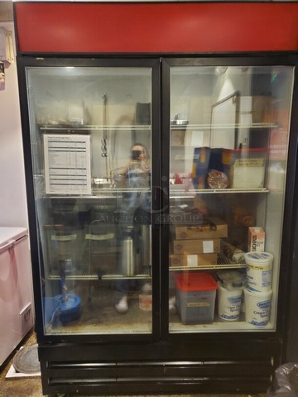 True Two Door Cooler Merchandiser, Tested & Working  - Image 2 of 2