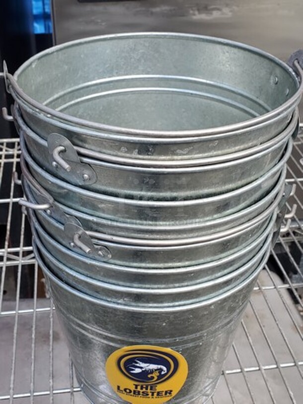 Lot of 8 Round Serving Pails - Image 2 of 2