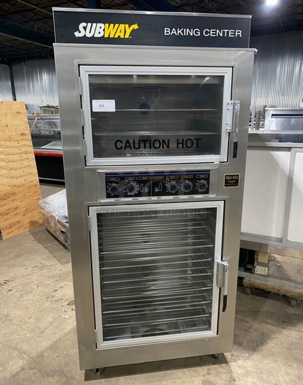 Nuvu Commercial Baking Center Oven Proofer Combo! With Metal Oven Racks! Stainless Steel! On Casters! Model: SUB123 SN: 00375647120400010001 208V 60HZ 3 Phase - Image 1 of 10