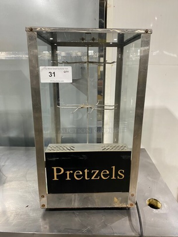 CUTE! Full-Service Countertop Pretzel Display Warmer / Merchandiser! All Stainless Steel! - Image 1 of 6