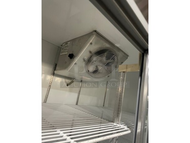 Universal Coolers Commercial 2 Door Refrigerator Merchandiser! With Sliding View Through Doors! With Poly Coated Racks! On Casters! - Image 6 of 7