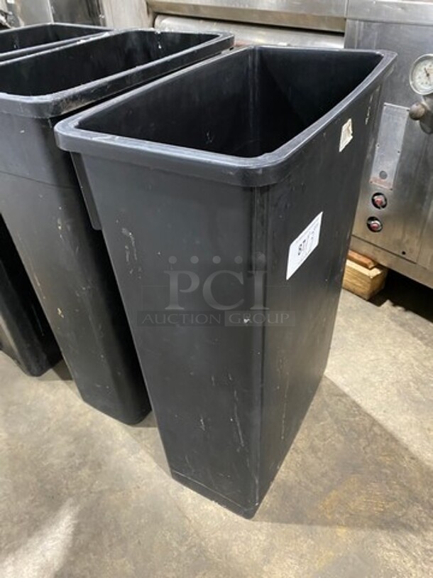 Black Poly Trash Can! 3x Your Bid! - Image 3 of 5