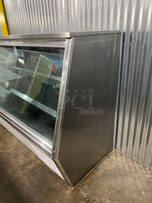 Leader Commercial Refrigerated Merchandiser With Slanted Front Glass! With Sliding Rear Access Doors! All Stainless Steel Body!  - Image 2 of 9