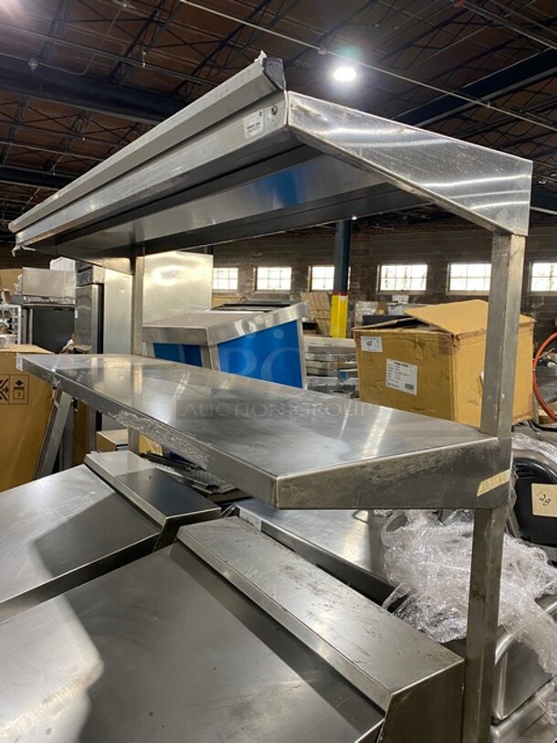 Continental Commercial Refrigerated Sandwich Prep Table! With Double Over Head Shelf! With 2 Door Underneath Storage Space! With Poly Coated Racks! All Stainless Steel! Model: SW6024M SN:15718727 115V - Image 9 of 10