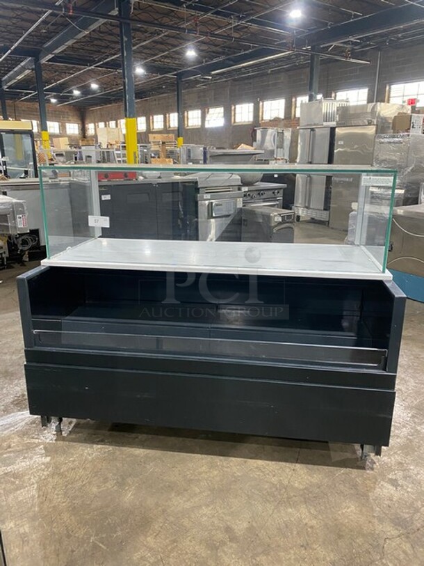 Nice! Structural Concepts Starbucks Style Refrigerated Open Grab-N-Go Display Case With Glass Enclosed Merchandiser Showcase On Top! Model SBZ665DR! 220V 1 Phase!
 - Image 1 of 8