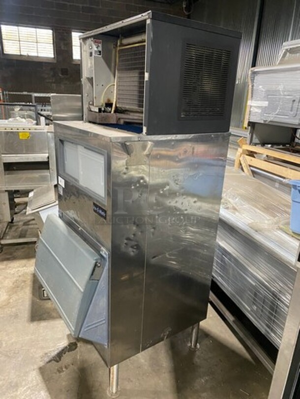 Ice-O-Matic Commerical Ice Making Machine! On Commercial Ice Bin! All Stainless Steel! On Legs! 2x Your Bid Makes One Unit! Model: ICE0400HA4 SN: 11081280011611 115V 60HZ 1 Phase - Image 2 of 9