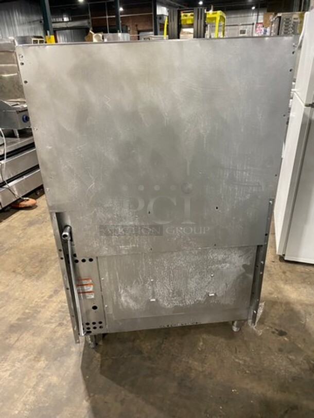 Wolf Commercial Natural Gas Powered 6 Burner Stove! With Raised Back Splash And Salamander Shelf! With Oven Underneath! All Stainless Steel! On Legs! - Image 3 of 10