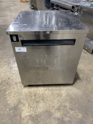 Delfield One Door Lowboy/Worktop Cooler! Model 406STAR2 Serial 1507152000945! 115V 1 Phase! On Casters! 