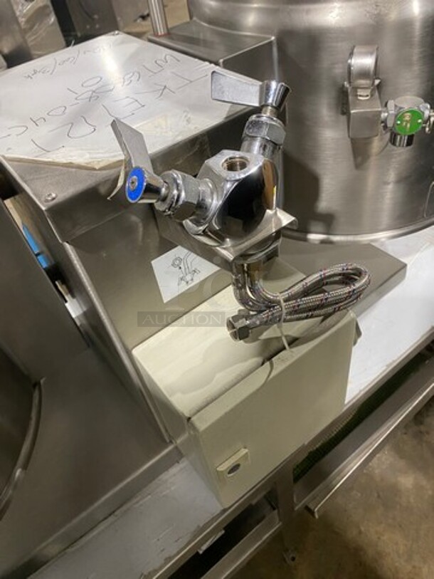 New! Never Used! Cleveland Commercial Countertop Electric Powered Jacketed Tilting Soup Kettle! On Equipment Stand! All Stainless Steel! On Legs! Model: TKET12T SN: WT680804C01 240V 60HZ 3 Phase - Image 11 of 12