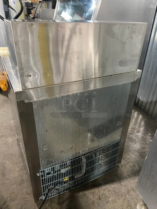 Leader Commercial Refrigerated Sandwich Mega Top Prep Table! With Commercial Cutting Board! With Single Door Underneath Storage Space! All Stainless Steel! MODEL ESLM27SC SN:NP12MK0801B 115V - Image 3 of 9