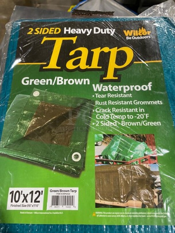 NEW! Wilcor Heavy Duty 2 Sided Waterproof Tarps! 3x Your Bid! - Image 2 of 5