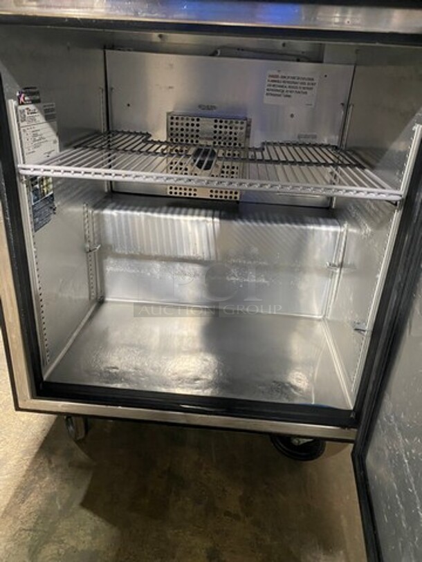 True Commercial Single Door Lowboy/Worktop Freezer! All Stainless Steel! On Casters! Model: TUC27FHC SN: 10085665! 115V 60HZ 1 Phase!
 - Image 5 of 7