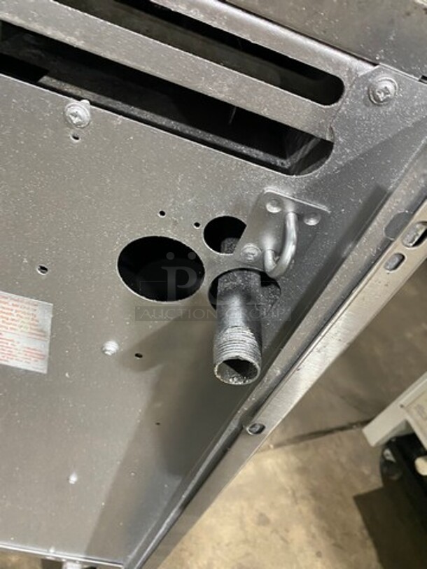 Garland Commercial Natural Gas Powered 4 Burner Stove With Hot Plate! with Oven Underneath! All Stainless Steel! On Casters! - Image 12 of 12