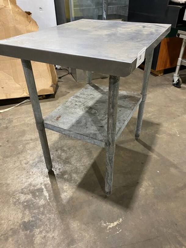 Solid Stainless Steel Work Top/ Prep Table! With Storage Space Underneath! On Legs! - Image 2 of 6