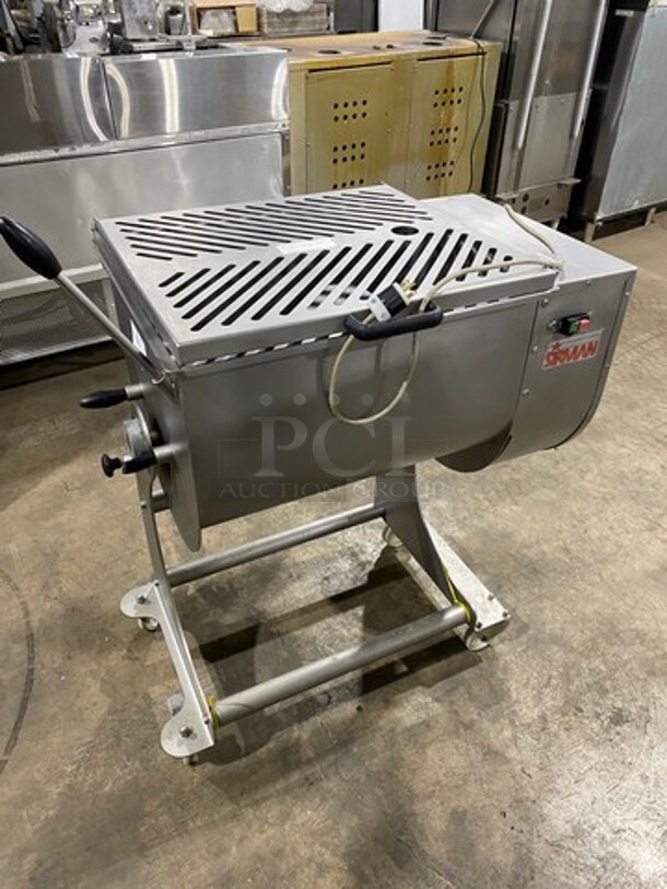 AMAZING! 2016 Sirman Commercial Floor Style Electric Powered 170LBS Meat Mixer Seasoning Machine! All Stainless Steel! WORKING WHEN REMOVED! Model IP80BAXP Serial 16L00191! 220V 1Phase! On Casters! - Image 2 of 10