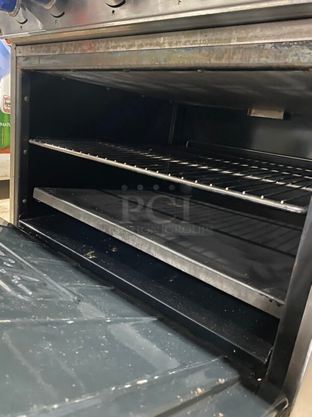 Sweet! Imperial Electric Powered 6 Burner Hot Plate Range! With Full Size Oven Underneath! With Raised Back Splash & Salamander Shelf! All Stainless Steel! - Image 7 of 9