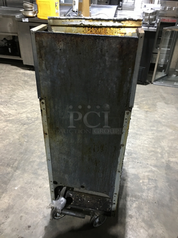 WOW! Frymaster Commercial Natural Gas Powered Deep Fat Fryer! All Stainless Steel! On Casters! Model: GF14SD - Image 3 of 7