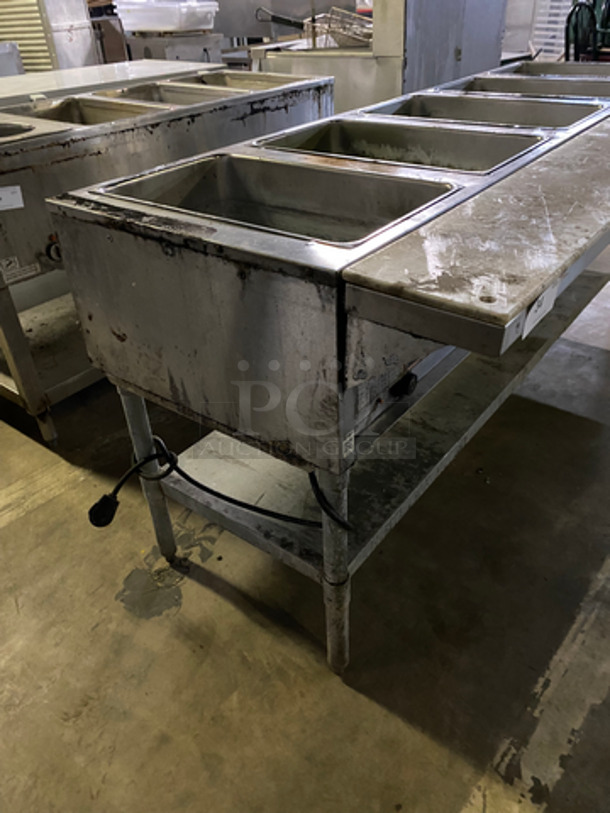 Eagle 4 Well Steam Table! With Storage Shelf Underneath! All Stainless Steel! On Legs! Model: DHT5208 SN: 1004100119 208V 60HZ 1 Phase - Image 2 of 9