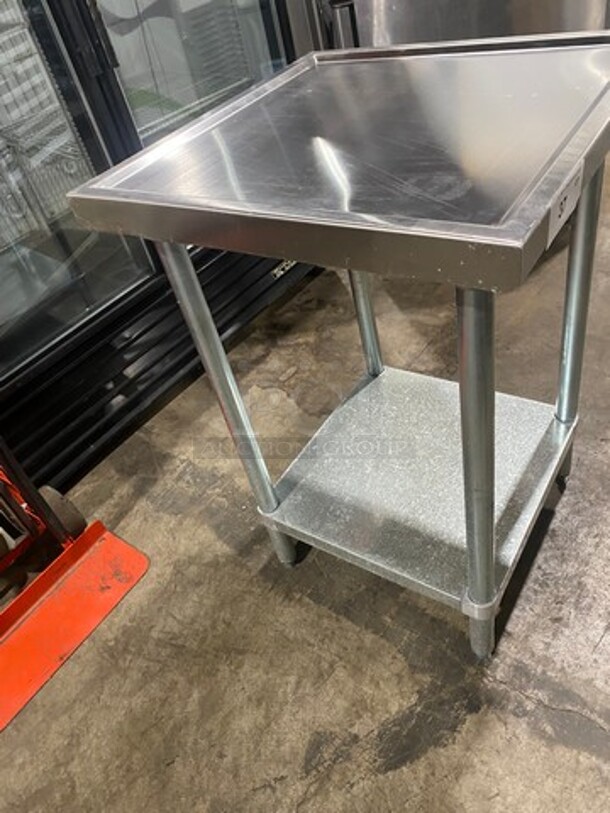 WOW! NEW! Solid Stainless Steel Work Top/ Prep Table! With Storage Space Underneath! On Legs! - Image 2 of 7