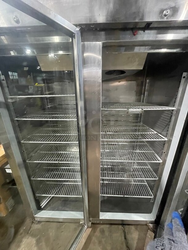 Hoshizaki Commercial 3 Door Reach In Refrigerator Merchandiser! All Stainless Steel! With Poly Coated Shelves! On Casters! 115V 1 Phase! Model: CR3S-FGYCR SN: F60047C! - Image 7 of 11