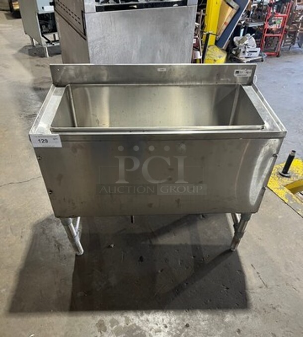 John Boos Commercial Undercounter 10 Circuit Cold Plate/ Ice Bin! With Back Splash! All Stainless Steel! On Legs! Model: EUBIB3618CP - Item #1098062
