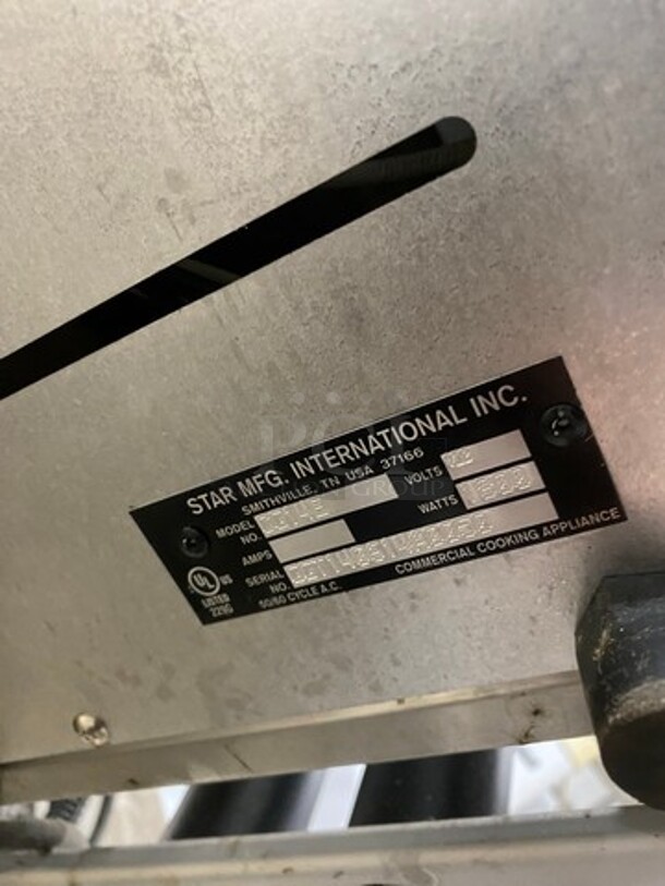 Star Commercial Countertop Panini/Sandwich Grill! With Ribbed Press! All Stainless Steel! Model: CG14E SN: GGT140614A0050 120V - Image 8 of 9