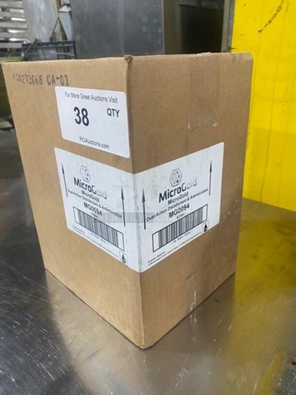 NEW! IN THE BOX! Micro Gold Dual Action Disinfectant And Antimicrobial Spray! 6 Bottles Per Box, 1 Box Per Item Number! - Image 2 of 6