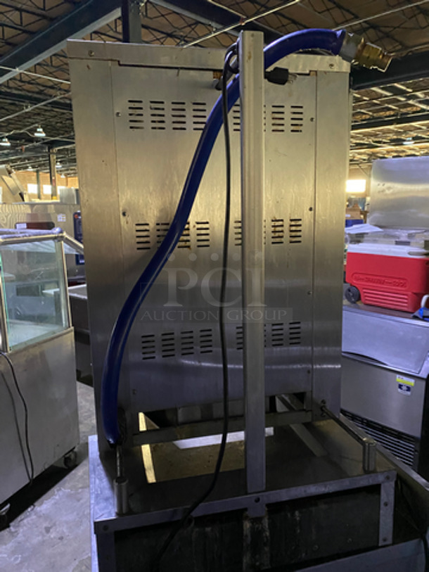 Attias Commercial Natural Gas Powered Countertop 8 Burner Gyro Machine! All Stainless Steel! - Image 3 of 9