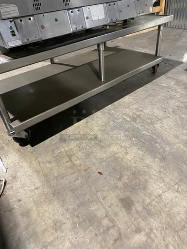 Garland Commercial Countertop Gas Powered Flat Griddle! With Back And Side Splashes! On Equipment Stand! With Storage Space Underneath! All Stainless Steel! On Casters! - Image 6 of 8