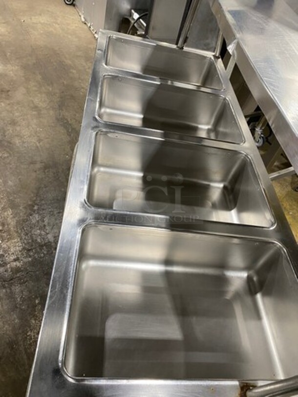 Seco Commercial Electric Powered 4 Well Steam Table! With Storage Space Underneath! All Stainless Steel! On Casters! - Image 5 of 11