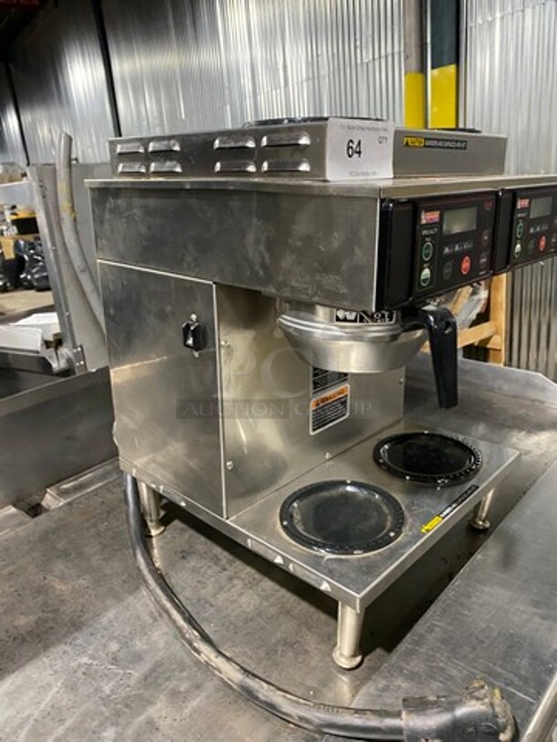 Bunn Commercial Countertop Dual Coffee Brewing Machine! With 4 Coffee Pot Warming Stations! All Stainless Steel! On Small Legs! Model: AXIOM2/2TWIN SN: AXTN034325 120/208/240V 60HZ 1 Phase - Image 3 of 9