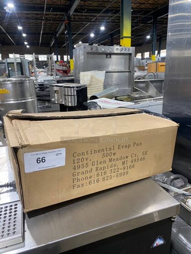 NEW! IN THE BOX! LATE MODEL! 2018 Continental Commercial Countertop Evaporator Tray Pan! Electric Powered! All Stainless Steel! 120V 60HZ 1 Phase