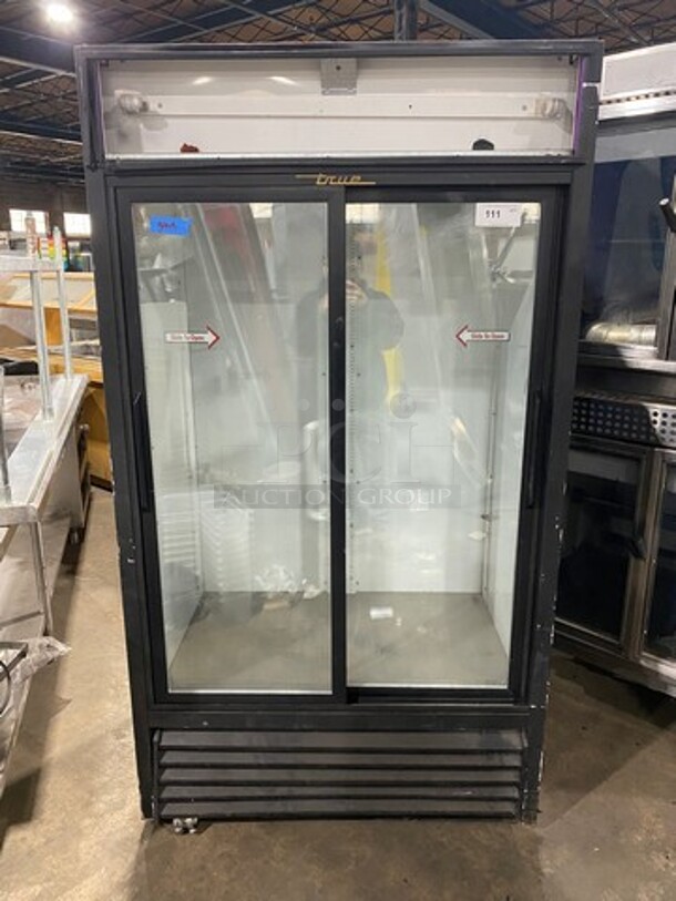 True Commercial 2 Door Reach In Refrigerator Merchandiser! With View Through Sliding Doors! Model: GDM37 SN: 12372459 115V 60HZ 1 Phase