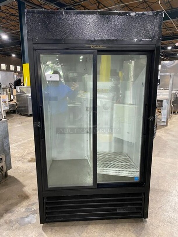 True Commercial 2 Door Reach In Refrigerator Merchandiser! With View Through Sliding Doors! Model: GDM37 SN: 7359096! 115V 60HZ 1 Phase!