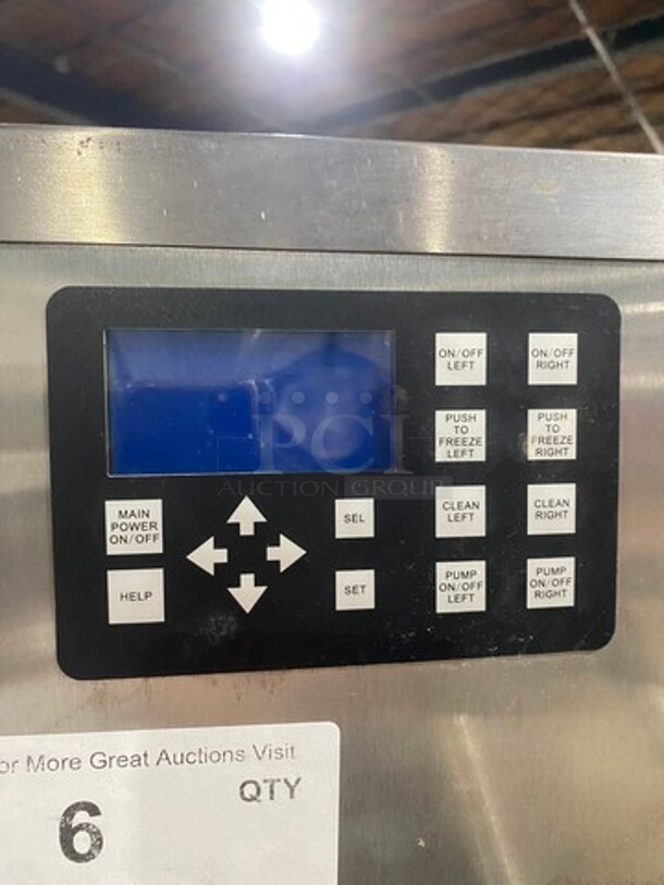 Stoelting Commercial 2 Flavor Soft Serve Ice Cream/Yogurt Machine! All Stainless Steel! Model O431109I2FR Serial 5002708K! 208/240V 3Phase! On Casters!  - Image 7 of 9