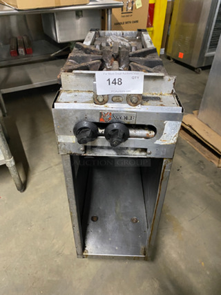 Wolf Commercial Natural Gas Powered 2 Burner Stock Pot Range! All Stainless Steel! On Casters!