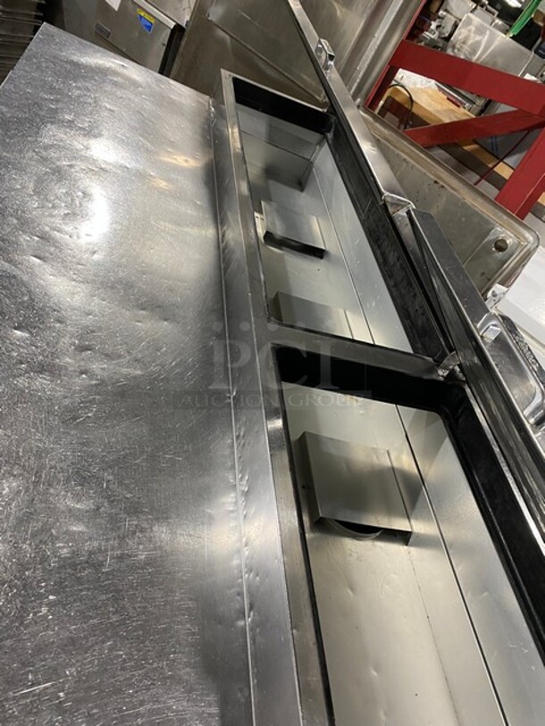 True Commercial Refrigerated Pizza Prep Table! With 2 Door Storage Space Underneath! All Stainless Steel! On Casters! Model: TPP67 SN:9419953 115V 1PH  - Image 8 of 9