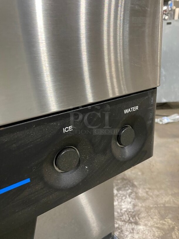 WOW! Late Model Hoshizaki Commercial Countertop Refrigerated Ice Maker/Dispenser And Water Dispenser! All Stainless Steel! On Legs! Model: DCM270BAH SN: P25525D 115-120-V   - Image 7 of 8