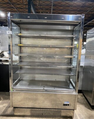 2015 Karlos Stainless Steel Commercial Grab N Go Open Merchandiser! On Casters! MODEL 1250 M2 SN: 43670 230V 