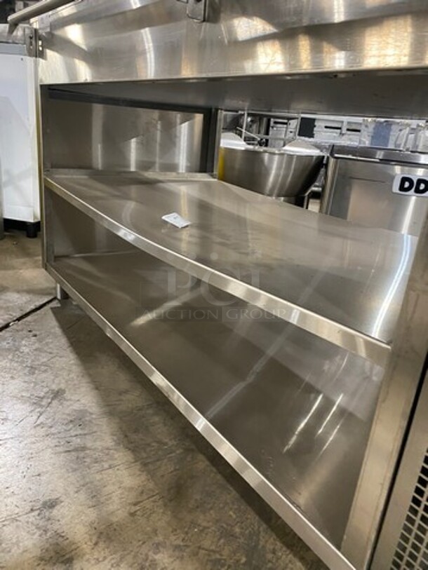 OUT OF THE BOX! NEVER USED! Bayonne Commerical 5 Bay Cold Pan/Cold Food Buffet Counter! With Folding Serving Counter! With 2 Shelf Storage Underneath! All Stainless Steel! On Legs! Model: CPM-72 SN: 7195 120V 60HZ 1 Phase - Image 7 of 8