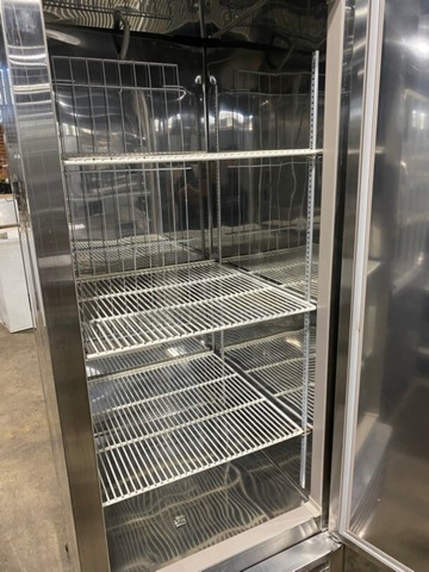 COOL! Norlake Commercial Single Door Reach In Freezer! With Poly Coated Racks! All Stainless Steel! On Casters! Model: F23S SN: 14040007 115V 60HZ 1 Phase - Image 5 of 9