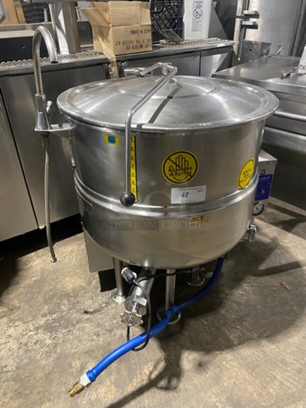 GREAT! Cleveland Range Floor Style Self-Contained Soup Kettle! All Stainless Steel! On Legs! WORKING WHEN REMOVED! Model: KGL40 SN: WT492199L01