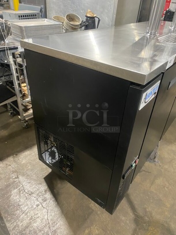 NICE! LATE MODEL!  Avantco Commercial Refrigerated Dual Tower Kegerator! With Towers! With 3 Door Storage Space Underneath! Poly Coated Racks! Model: 178UDD378 SN: 6436334321083606 115V 60HZ 1 Phase - Image 4 of 11
