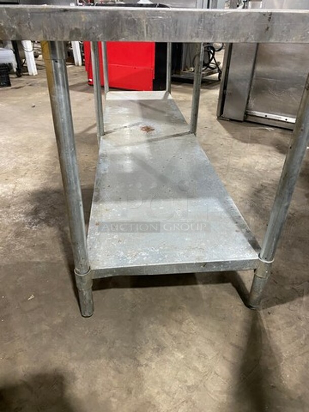 Solid Stainless Steel Work Top/ Prep Table! With Storage Space Underneath! On Legs! - Image 5 of 7