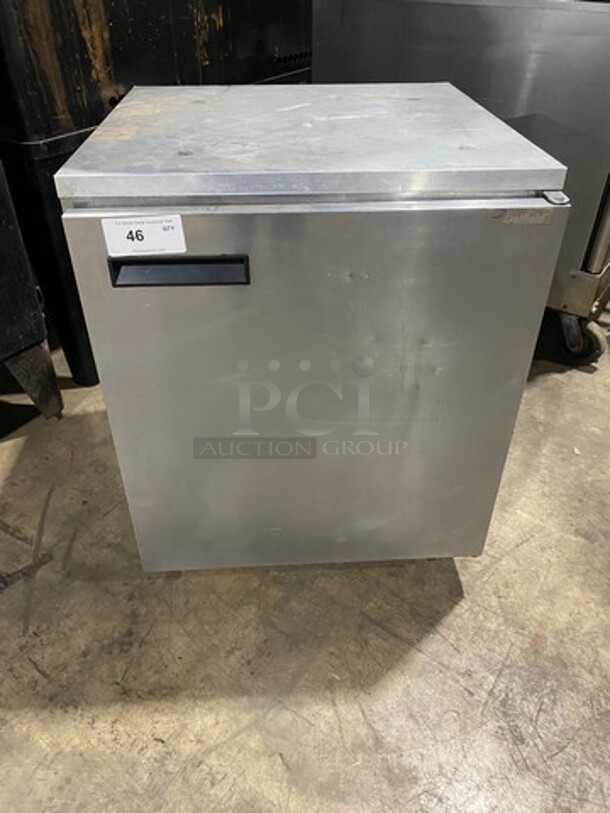 Delfield Commercial Single Door Lowboy/ Worktop Cooler! All Stainless Steel! On Casters! Model: 406CACHIP1 SN: 1503152001684 115V 60HZ 1 Phase